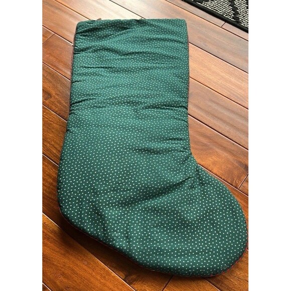 Christmas Stocking Snowman Farmhouse Country Large Quilted Vintage Stockings - Picture 7 of 10